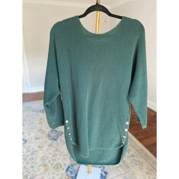 Michael Kors Knit Tunic Sweater Coastal Grandmother Quiet Luxury Cottagecore - Picture 2 of 11